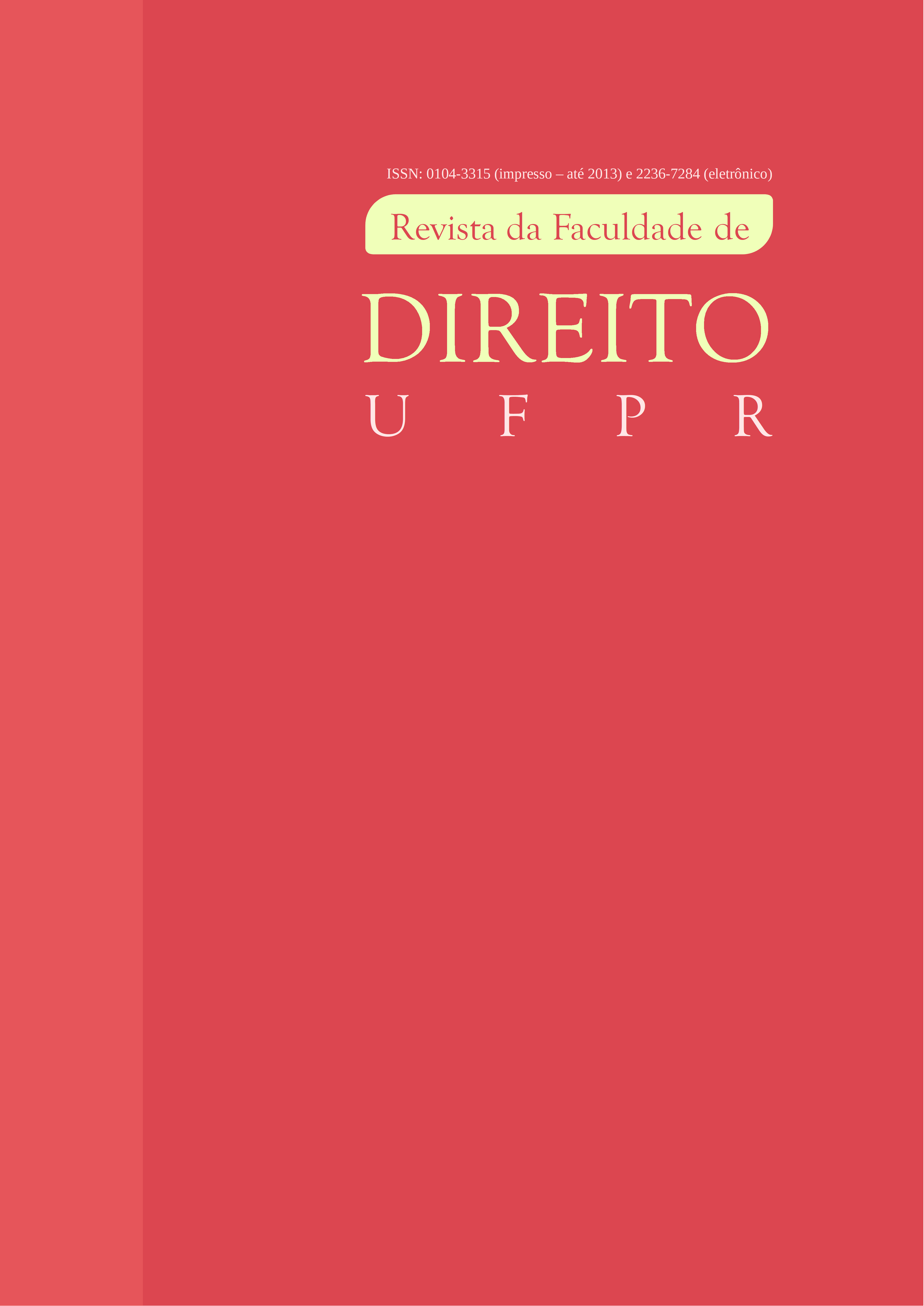 Capa da Revista da Faculdade de Direito UFPR